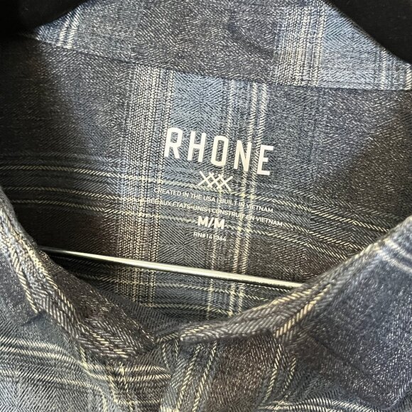 Rhone Plaid Long Sleeve Button Up Shirt - Men's Size M - Picture 2 of 11